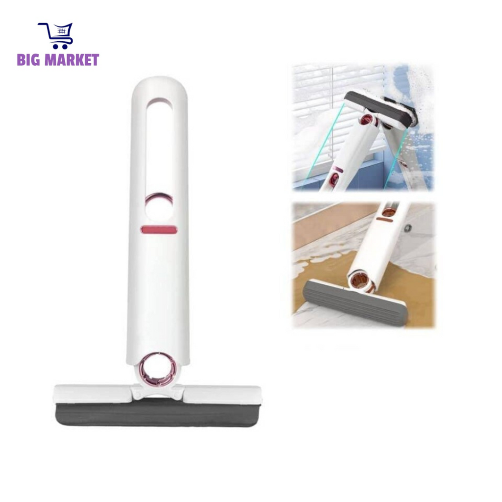 Portable Mini Mop Mini Squeeze Mop Folding Car Window Wall Cleaner Mini Sponge Mop Car Cleaning Mop | Mini Mop Self Squeeze Mini Mop Cleaner for Kitchen Floor Cleaner Mop, Plastic