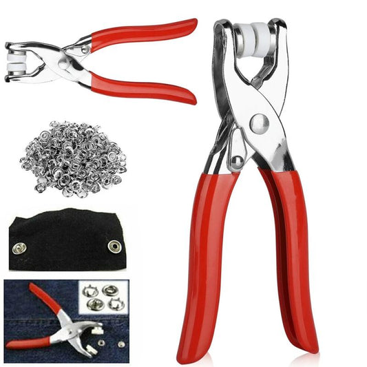 PLIERS BUTTON PRESS SNAP TOOL WITH 50pcs 9.5mm METAL BUTTON