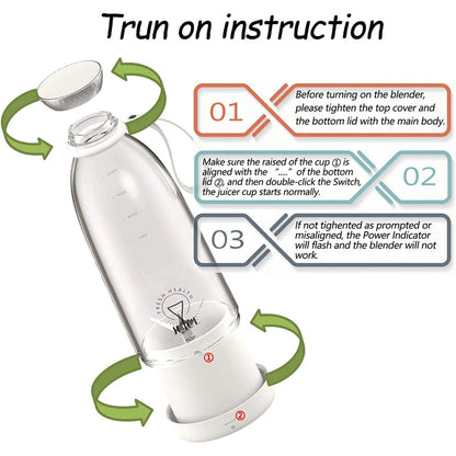 PORTABLE ELECTRIC JUICER BLENDER 350ML