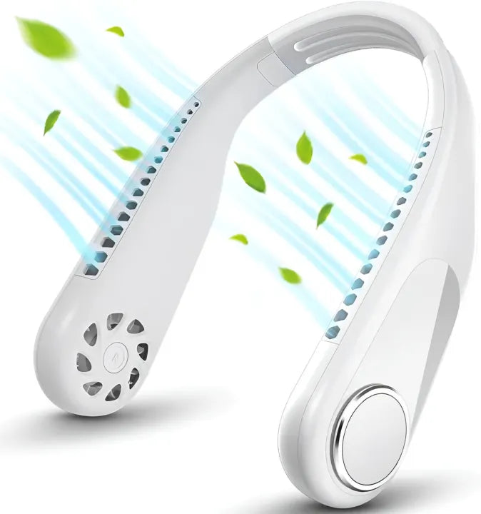 Neck Fan - Portable Bladeless Neck Fans - Rechargeable 360° USB Cooling Fan - Super Strong Hanging Neck Fan