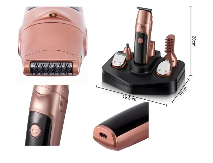 High Quality GP 8188 Hair Trimmer - Multifunction Rechargeable Full Grooming Kit with Nose & Ear Trimmer
