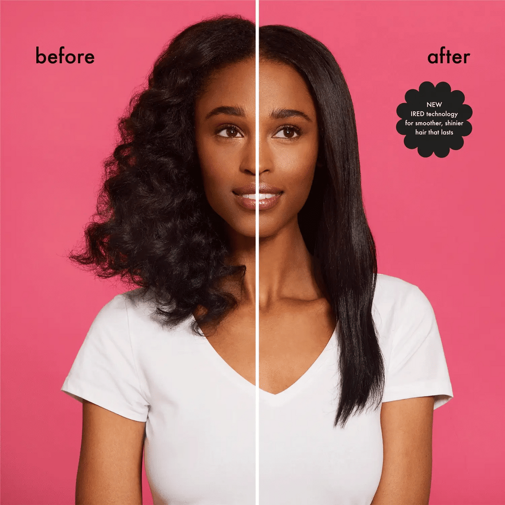 Electric Hair Straightener Brush Heated Comb Straight & Curly Styling Tool