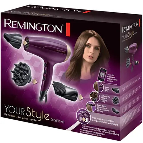 Remington D5219 Style & Spin Curl Kit - Automatic Curling & Styling Dryer